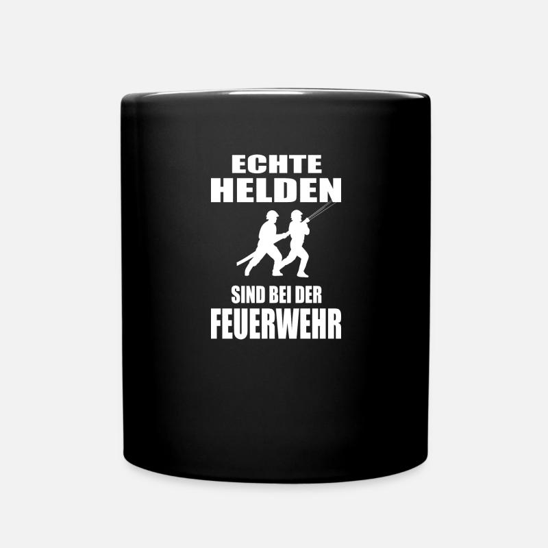 Feuerwehr - Tasse einfarbig - Schwarz