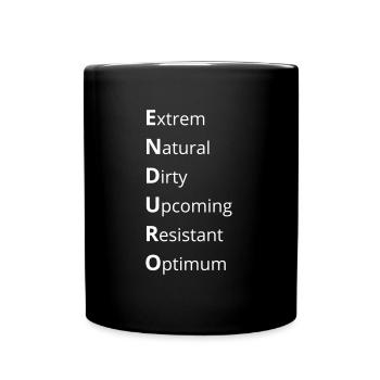 Lettrage enduro - Mug uni - noir - Devant