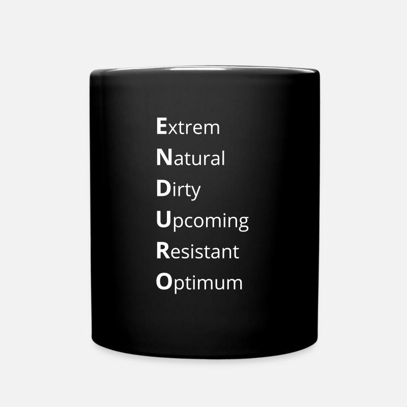 Enduro Schriftzug - Tasse einfarbig - Schwarz
