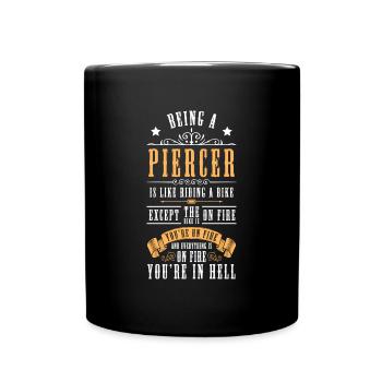 Profession Work Piercing Studio - Full Colour Mug - black - Front