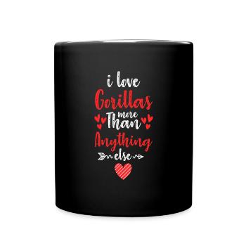Strength Animal Chimpanzee Fitness - Full Colour Mug - black - Front