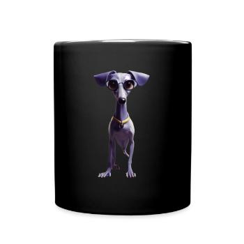 Italian wind chime dog - Full Colour Mug - black - Front
