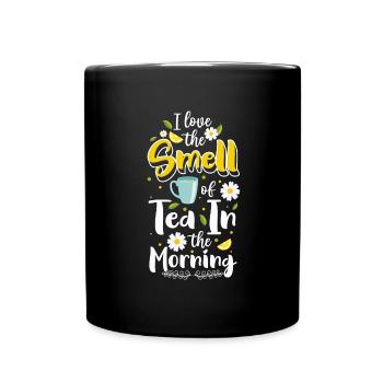Tee Tasse Erholung Trinken - Tasse einfarbig - Schwarz - Vorne