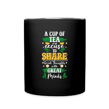 Buveur de thé détente thé aux fruits hiver - Mug uni - noir - Devant
