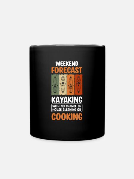 Rudern Wasser Kanu Paddel - Tasse einfarbig - Schwarz