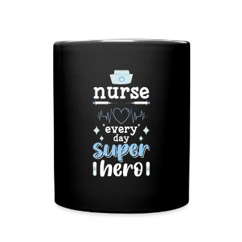 Everyday Superhero Lifesaver Work - Full Colour Mug - black - Front