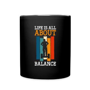 Roller Balance Schwebebrett - Tasse einfarbig - Schwarz - Vorne