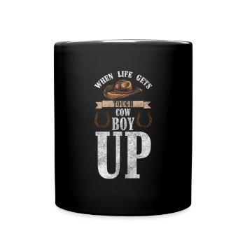 Country Sheriff Dressur Westernreiten - Tasse einfarbig - Schwarz - Vorne