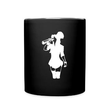 Girl drink Happy St. Patrick's day - Mug uni - noir - Devant