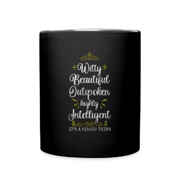 Signe du zodiaque eau Février Astro - Mug uni - noir - Devant