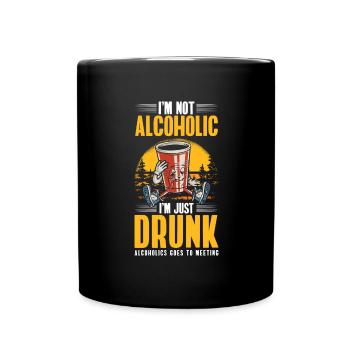 Les alcooliques célèbrent le plaisir de boire - Mug uni - noir - Devant