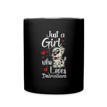 Dalmatian Paw Dog Owner Animal Friend - Full Colour Mug - black - Front