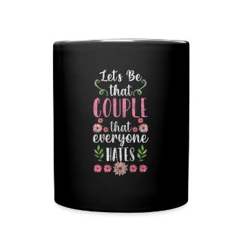 Love Couple Hearts Wedding - Full Colour Mug - black - Front