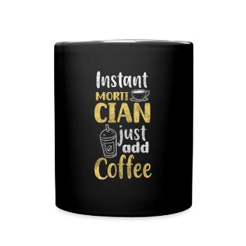 Bestattung Sarg Trauer - Tasse einfarbig - Schwarz - Vorne