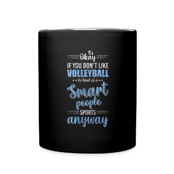 Volleyballer Ball Strand - Tasse einfarbig - Schwarz - Vorne