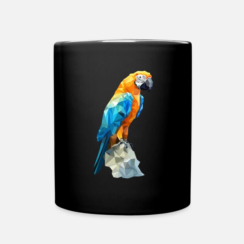 Blau-Gold Ara - Tasse einfarbig - Schwarz