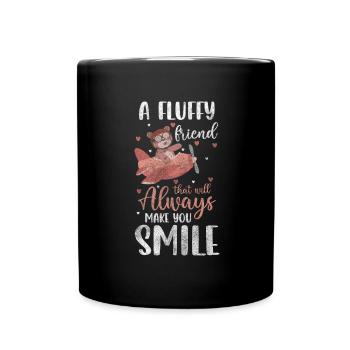 Teddy Kinder Kindheit Kuscheln - Tasse einfarbig - Schwarz - Vorne
