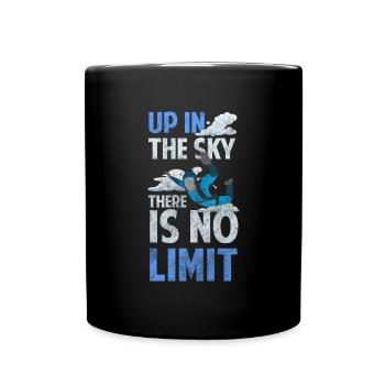 Skydiving Adrenaline Freefall Base Jump - Full Colour Mug - black - Front