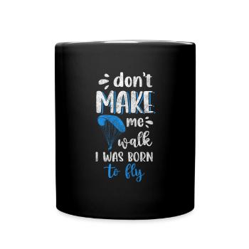 Parachutisme Adrénaline Sports extrêmes Vol - Mug uni - noir - Devant