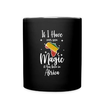 Safari Naturschutz Löwe Serengeti - Tasse einfarbig - Schwarz - Vorne