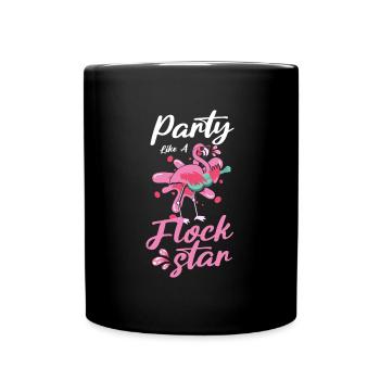 Pool Water Flamingo Sun - Full Colour Mug - black - Front