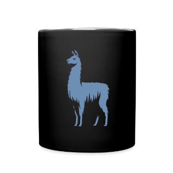 Llama Silhouette - Full Colour Mug - black - Front