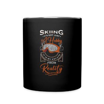 Skieurs Skis Ski alpin Vacances - Mug uni - noir - Devant
