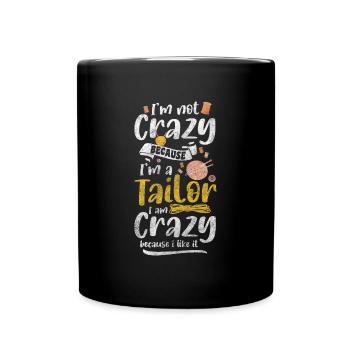 Fil à vêtements tricot à la main - Mug uni - noir - Devant