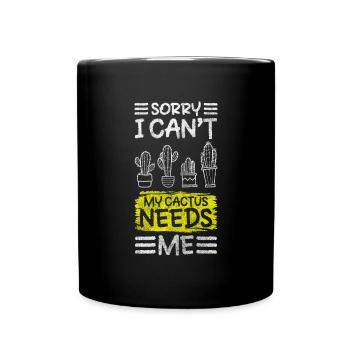 Cactus Garden Piksig - Full Colour Mug - black - Front