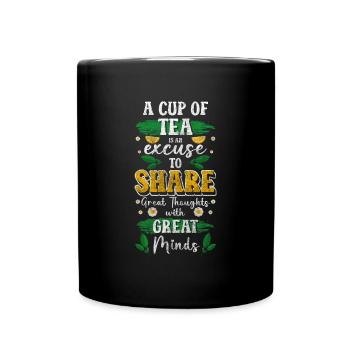 Buveur de thé Boisson confortable - Mug uni - noir - Devant