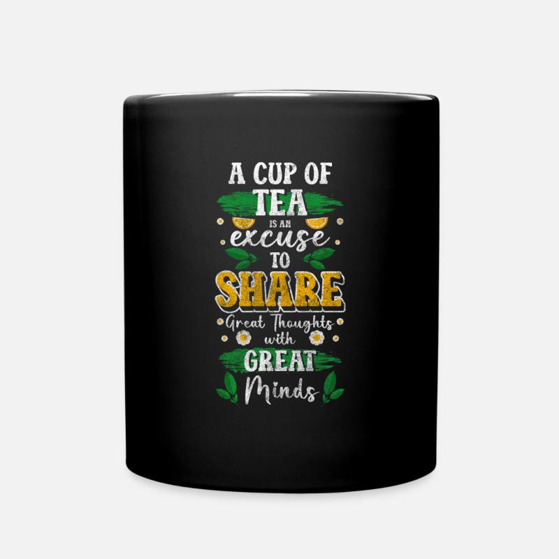 Teetrinker Gemütlich Getränk - Tasse einfarbig - Schwarz