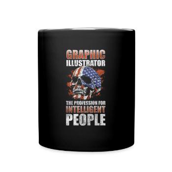 Illustrator Dessins de graphiste - Mug uni - noir - Devant