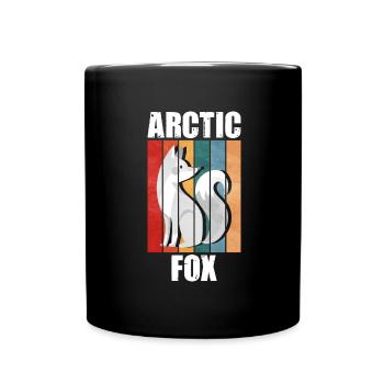 Niedliches Polarfuchs-Geschenk - Tasse einfarbig - Schwarz - Vorne
