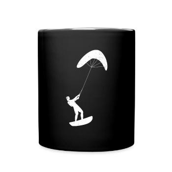Kitesurfing - Tasse einfarbig - Schwarz - Vorne