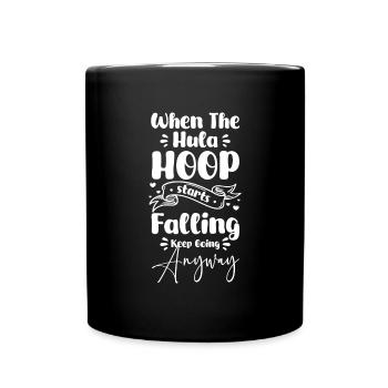 Fitness Ring Tire Motivation - Full Colour Mug - black - Front