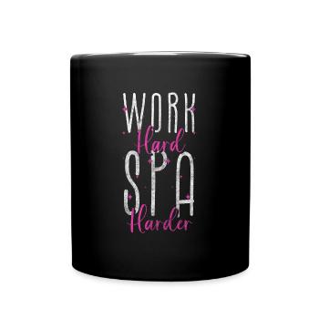 Spa Körper Erholung Wellness Queen - Tasse einfarbig - Schwarz - Vorne