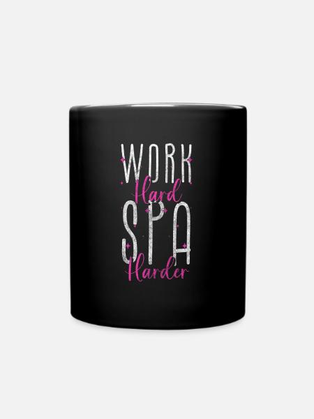 Spa Körper Erholung Wellness Queen - Tasse einfarbig - Schwarz