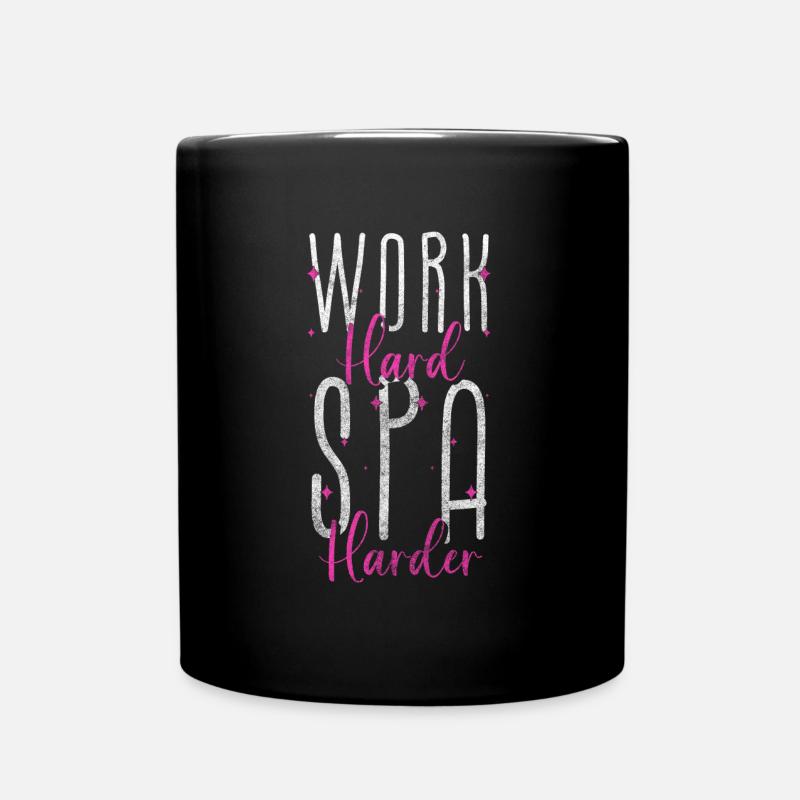 Spa Körper Erholung Wellness Queen - Tasse einfarbig - Schwarz