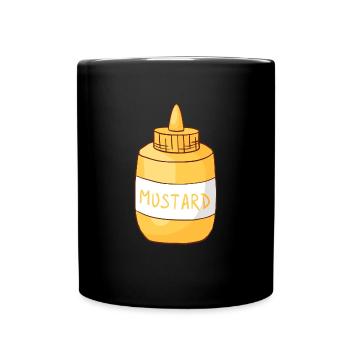 Senf - Tasse einfarbig - Schwarz - Vorne
