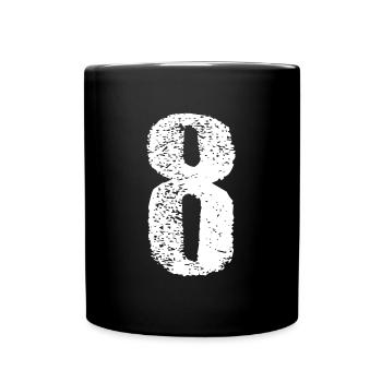 8 nombre vintage - Mug uni - noir - Devant