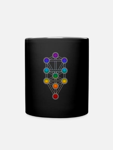 Arbre de Vie Sephiroth Chakra Kabbale Matrice - Mug uni - noir