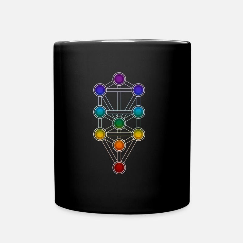 Arbre de Vie Sephiroth Chakra Kabbale Matrice - Mug uni - noir