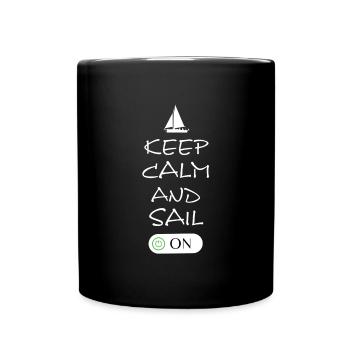 Segeln Sailing Segelboot - Tasse einfarbig - Schwarz - Vorne