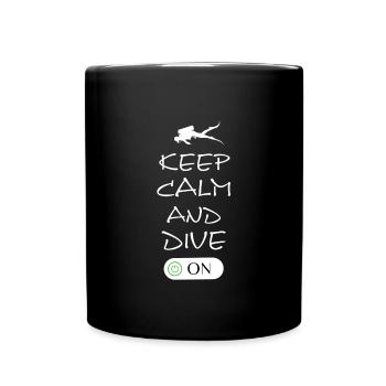 tauchen diving - Tasse einfarbig - Schwarz - Vorne