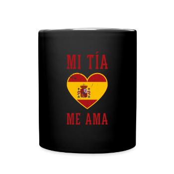 Hispanische Erbe Spanien Europa Flagge Reise - Tasse einfarbig - Schwarz - Vorne