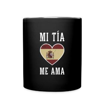 Hispanische Erbe Spanien Europa Flagge Reise - Tasse einfarbig - Schwarz - Vorne