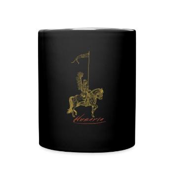 Husaria Kavallerie Polen Flagge Slawen Geschichte - Tasse einfarbig - Schwarz - Vorne