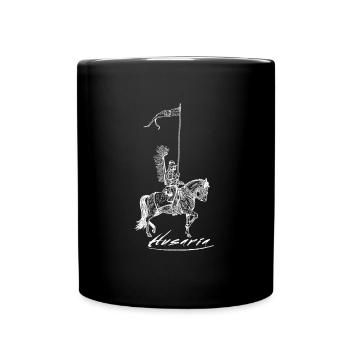 Husaria Kavallerie Polen Flagge Slawen Geschichte - Tasse einfarbig - Schwarz - Vorne