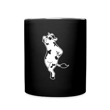 Elegant Cow Model Silhouette Farm - Full Colour Mug - black - Front