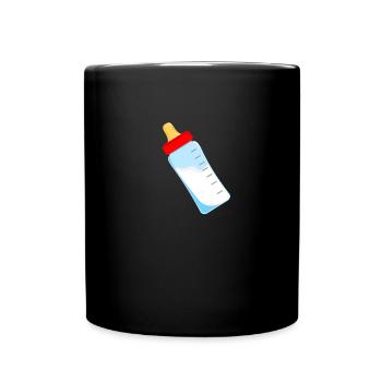 Baby Bottle Comic - Full Colour Mug - black - Front